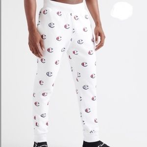 Mens Champion logo all white joggers - Size Large - Brand New